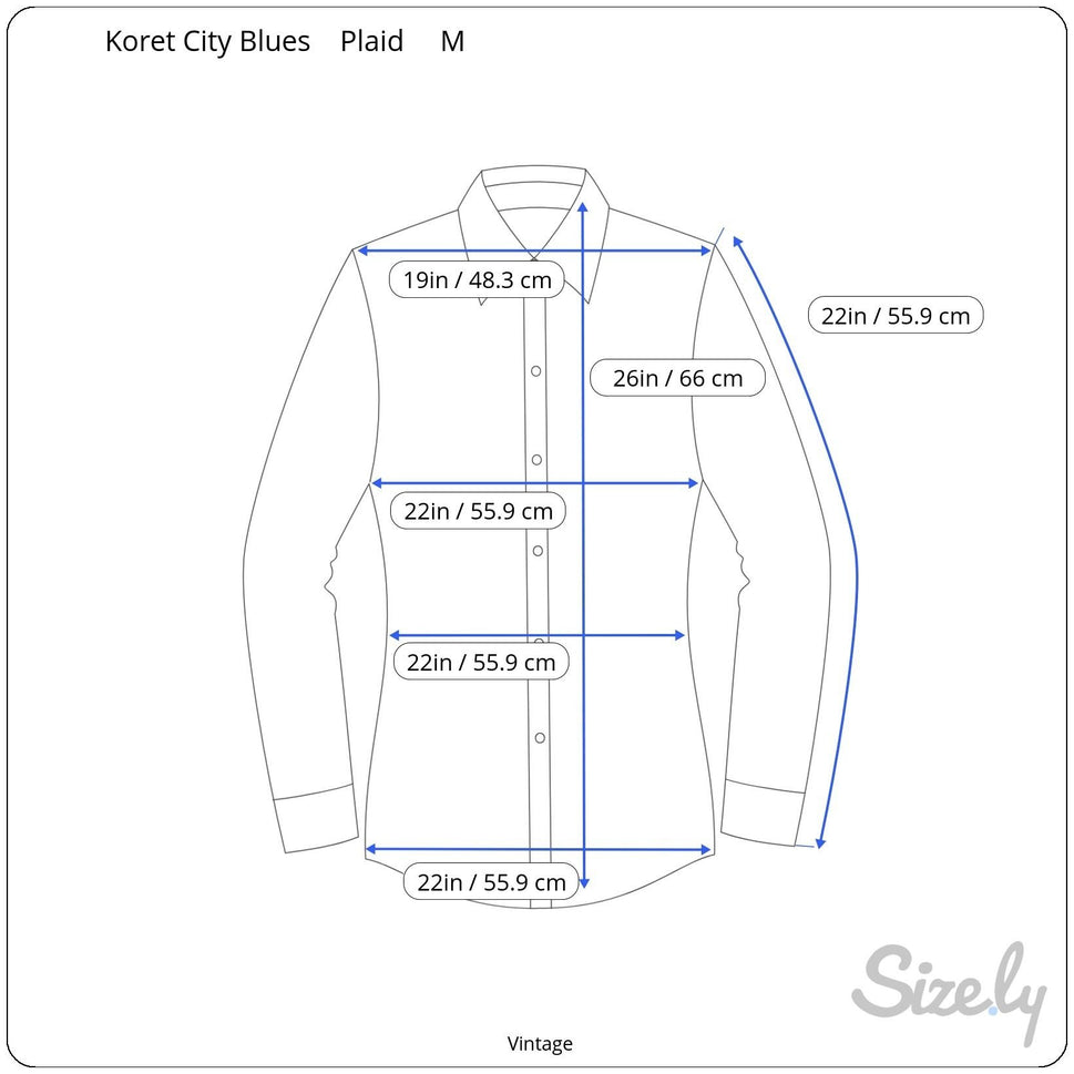 Koret City Blues Vintage 80s Womens Plaid Long Sleeve Button Down Flannel Shirt M