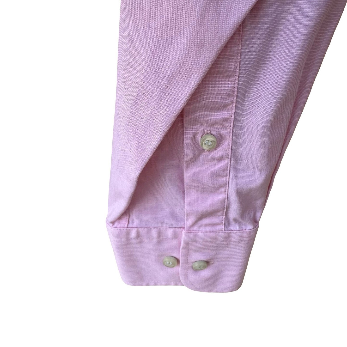 HM Mens Pink Two-Ply Cotton Long Sleeve Button Down Dress Shirt Size 16.5 Preppy