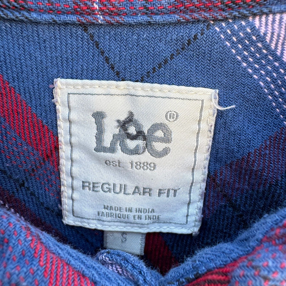 Lee Western Flannel Shirt Plaid Pearl Snap Country Cowgirl Americana Womens S
