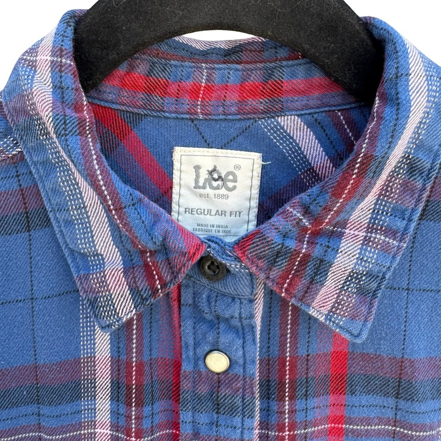 Lee Western Flannel Shirt Plaid Pearl Snap Country Cowgirl Americana Womens S