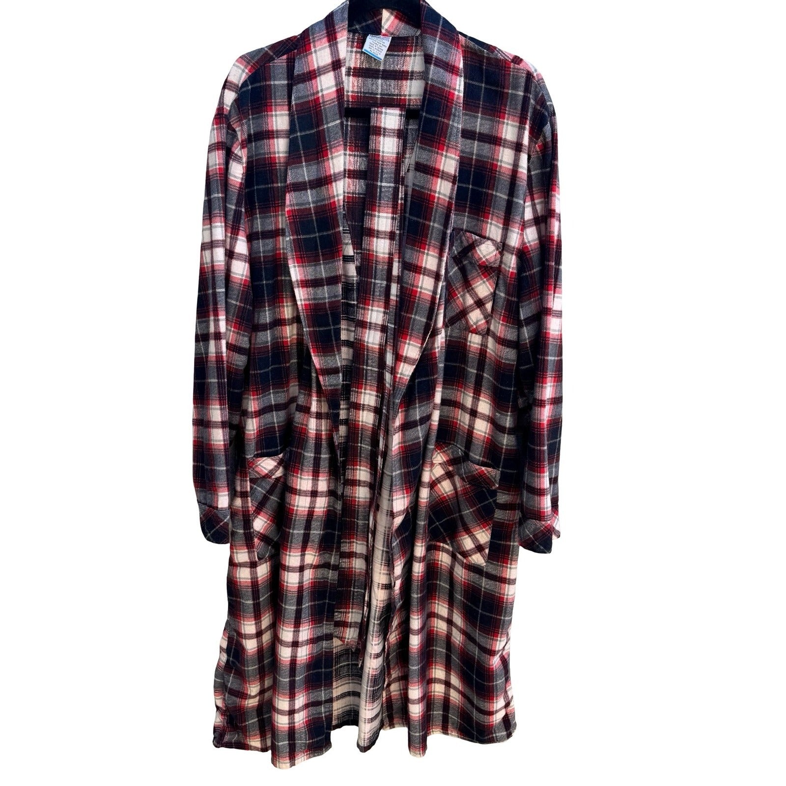 Sears Perma-Prest Vintage 70s 80s Plaid Robe Grandpacore Loungewear Dadcore L