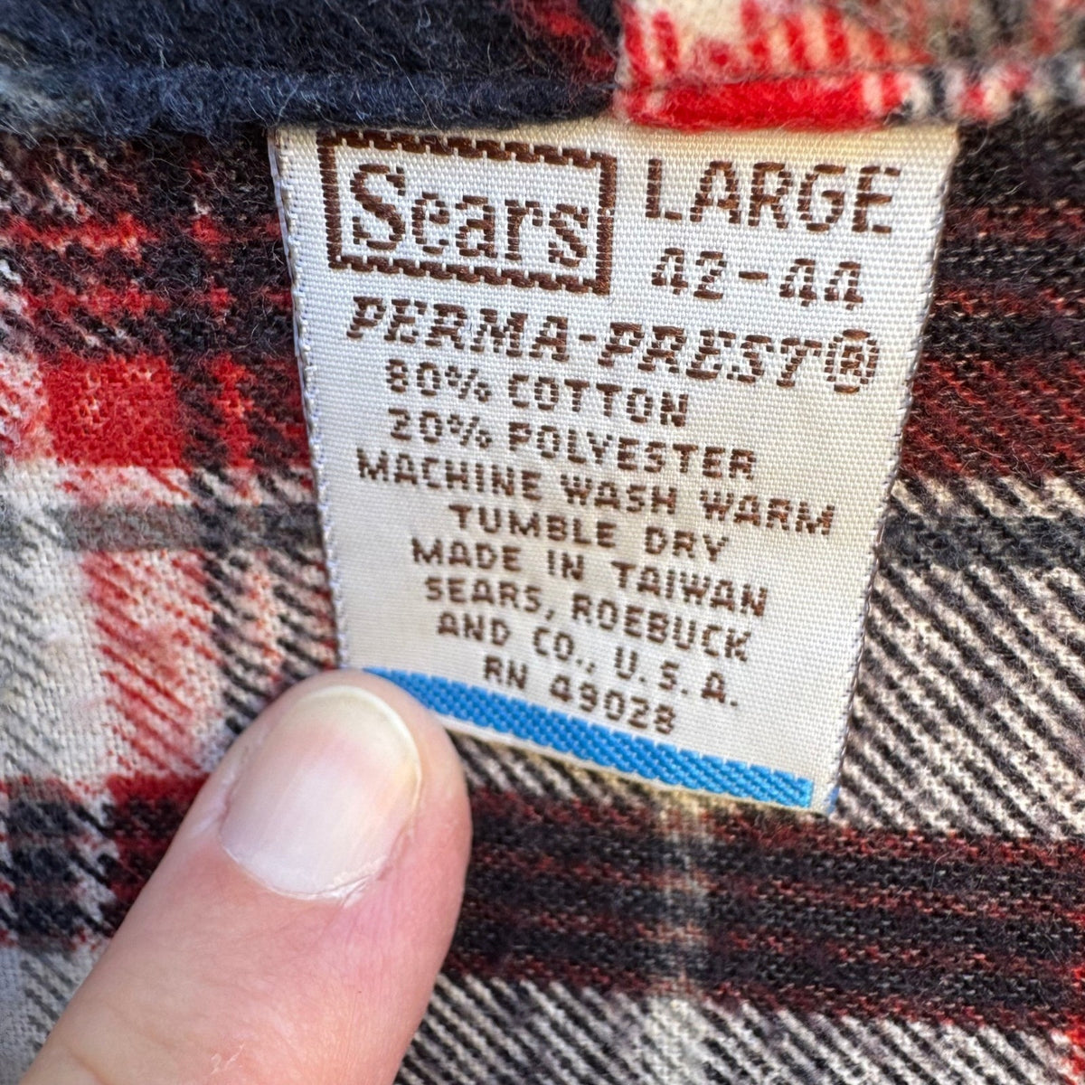 Sears Perma-Prest Vintage 70s 80s Plaid Robe Grandpacore Loungewear Dadcore L