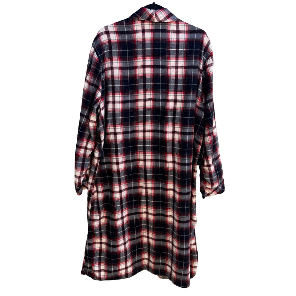 Sears Perma-Prest Vintage 70s 80s Plaid Robe Grandpacore Loungewear Dadcore L