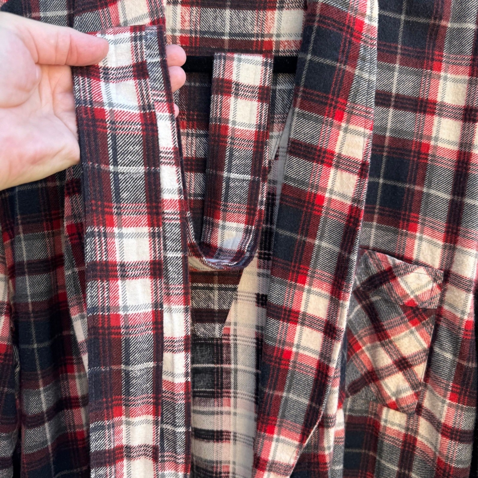 Sears Perma-Prest Vintage 70s 80s Plaid Robe Grandpacore Loungewear Dadcore L