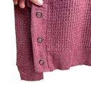 Switch So Cozy Stylish Womens Ruby Marl Waffle Knit Pullover Sweater Button Accents XXL 3 image