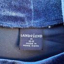 Switch Lands End Vintage Womens Blue Velour Long Sleeve Turtleneck Mock Neck Shirt M 2 image