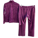 Switch Norsport Vintage 90s Womens Purple Velour Tracksuit Set Jacket &amp; Pants Petite M 2 image