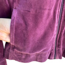 Switch Norsport Vintage 90s Womens Purple Velour Tracksuit Set Jacket &amp; Pants Petite M 3 image
