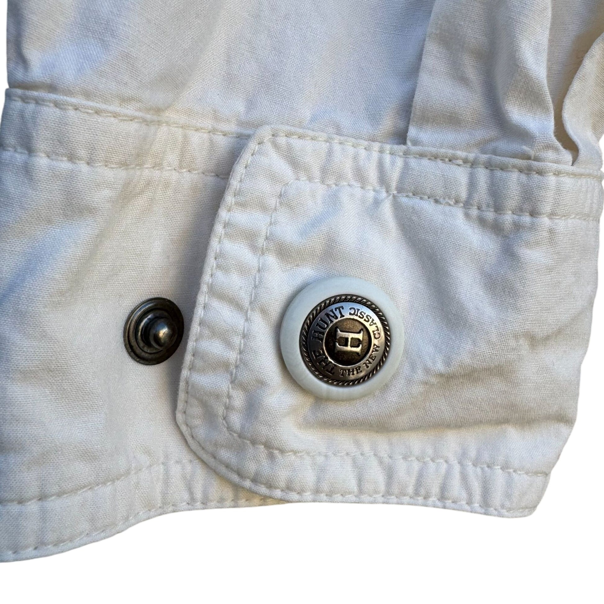 Royal Yacht Club The Hunt Vintage Mens Preppy White Navy Windbreaker Jacket L