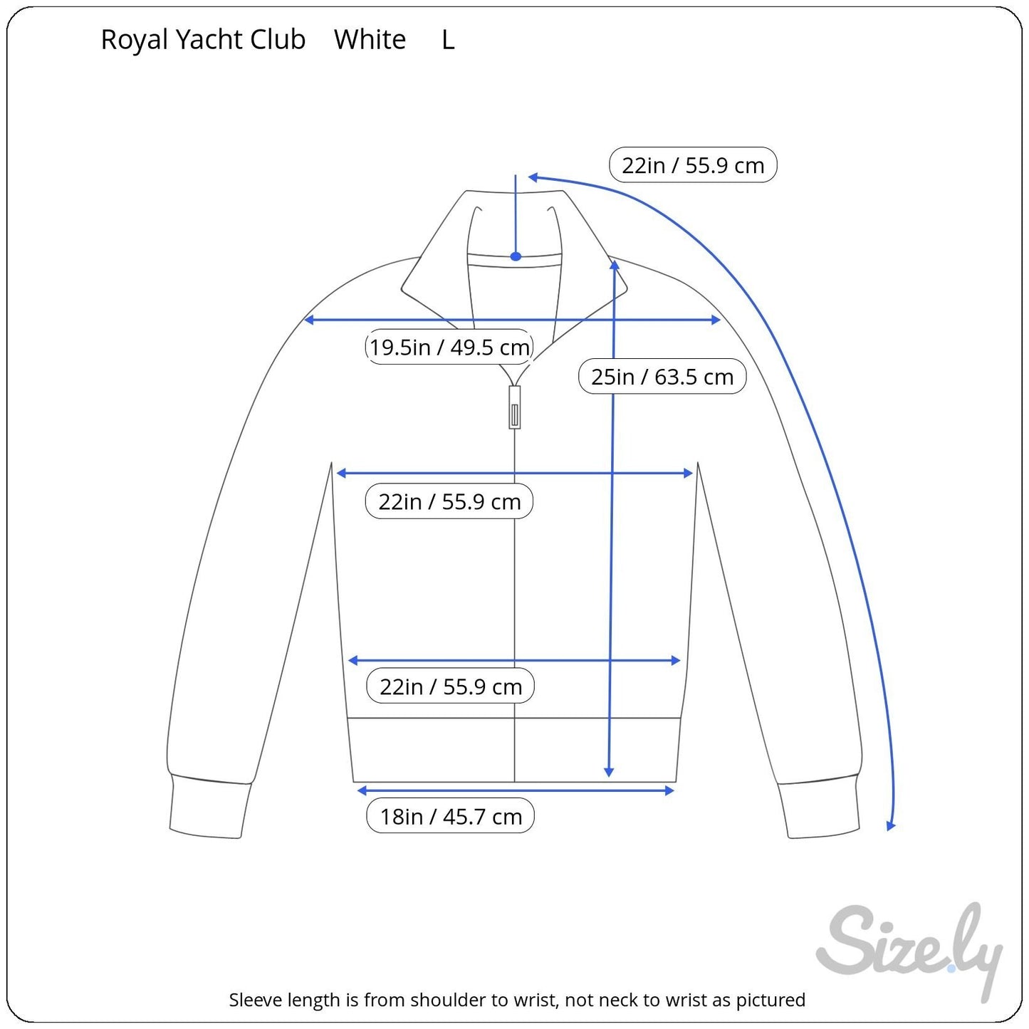 Royal Yacht Club The Hunt Vintage Mens Preppy White Navy Windbreaker Jacket L