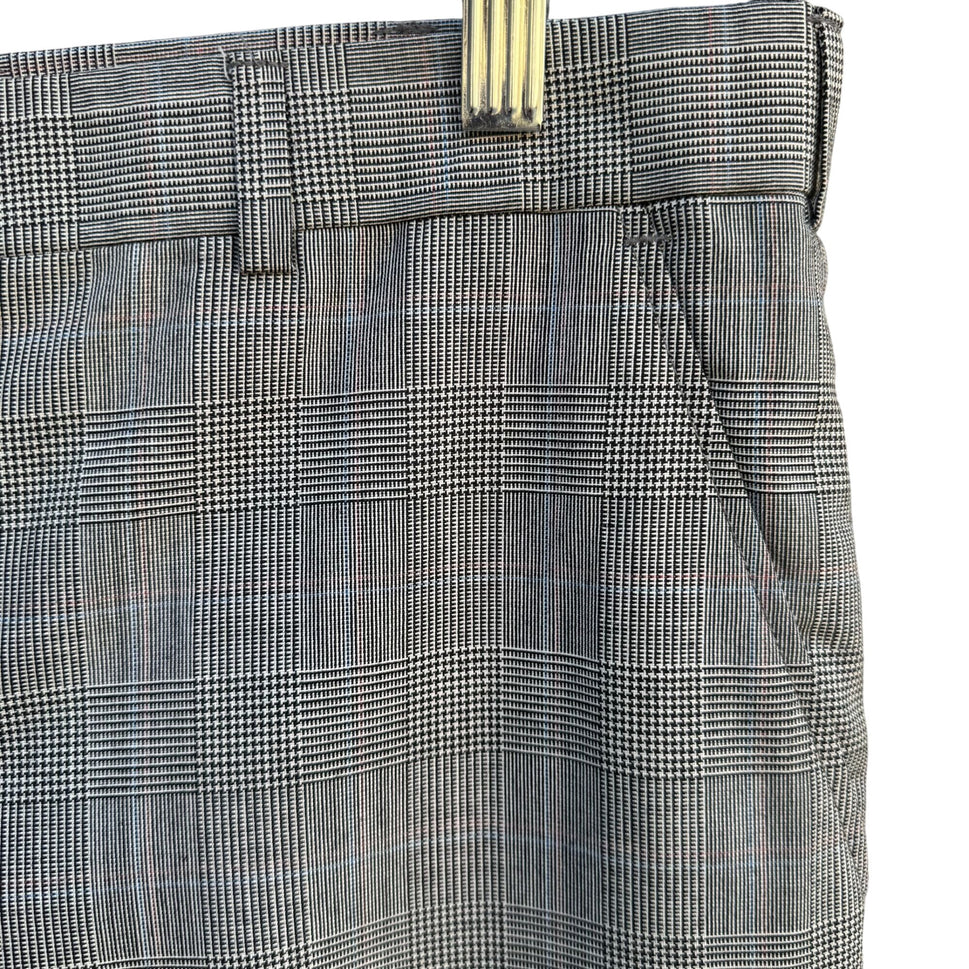 Pierre St Jacques Vintage Mens Gray Plaid Jacket Flat Front Pants 2 Piece Set 42S