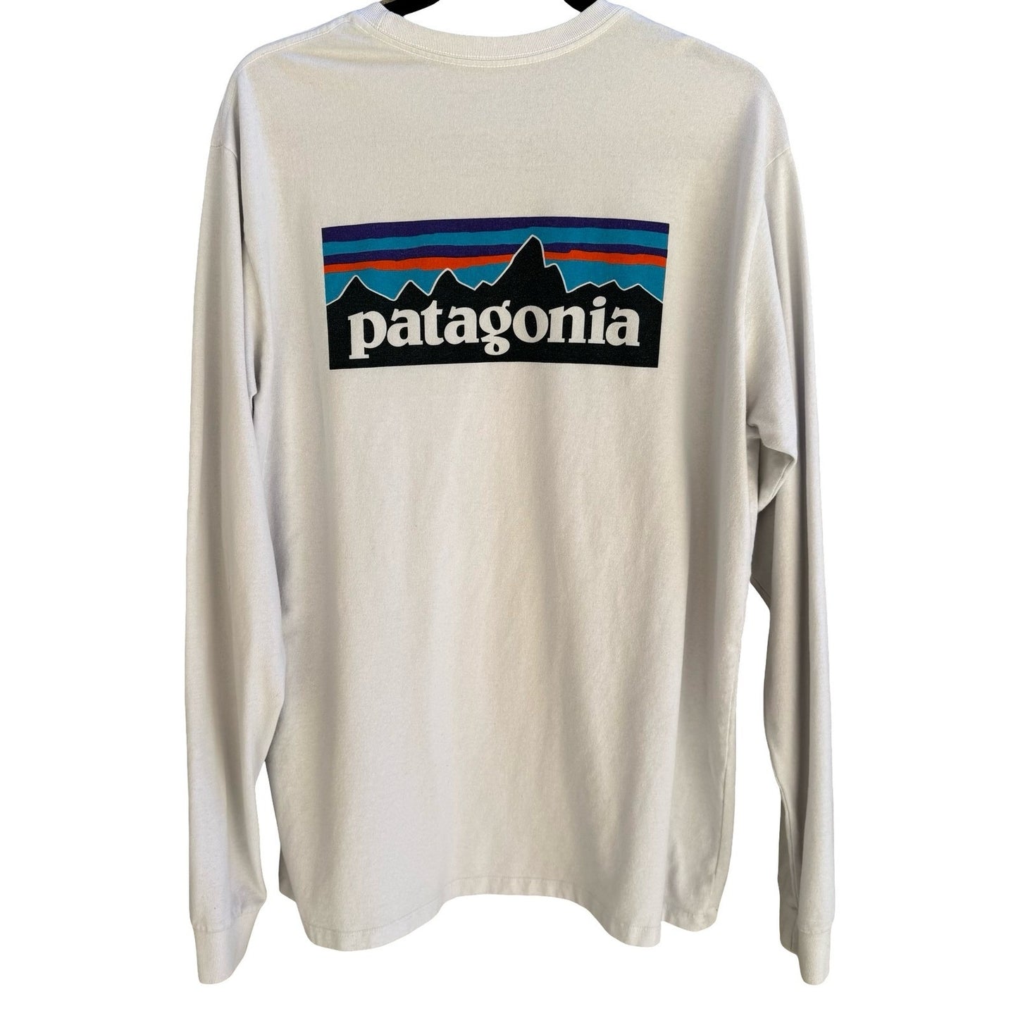 Patagonia Responsibili-Tee Shirt Mens L Grey P6 Fitz Roy Gorpcore Sustainable