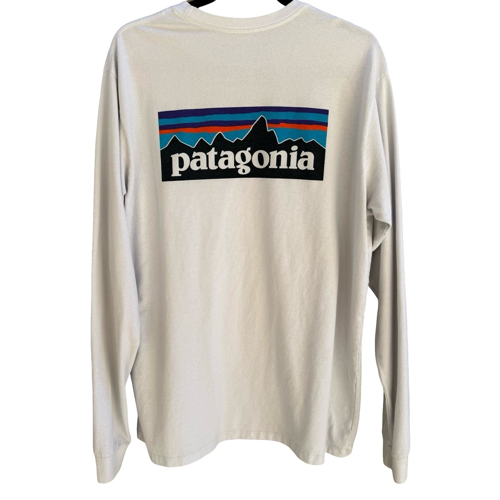 Patagonia Responsibili-Tee Shirt Mens L Grey P6 Fitz Roy Gorpcore Sustainable