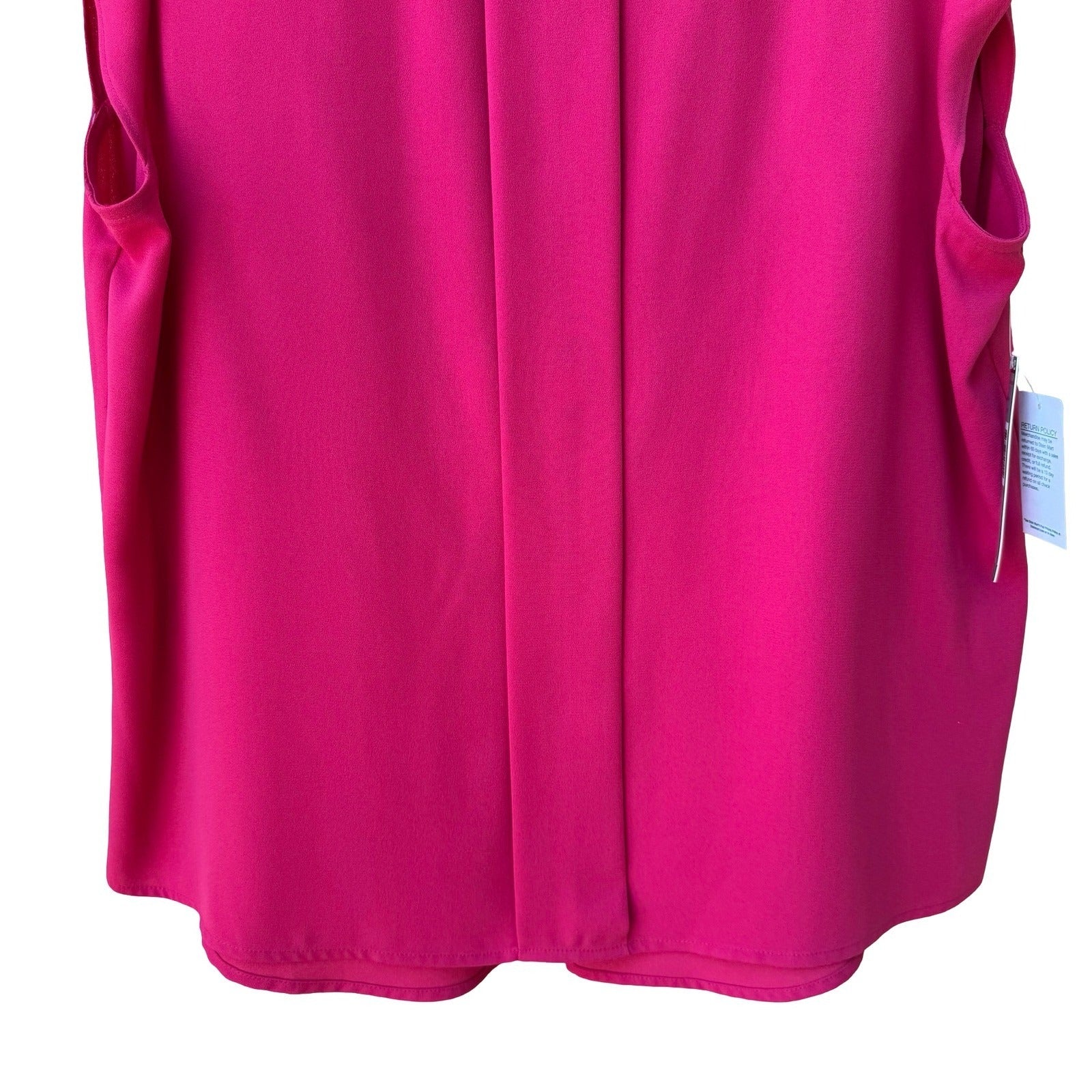 Tahari Arthur S Levine Professional Layering Pink Pleated Workwear Blouse XL NEW