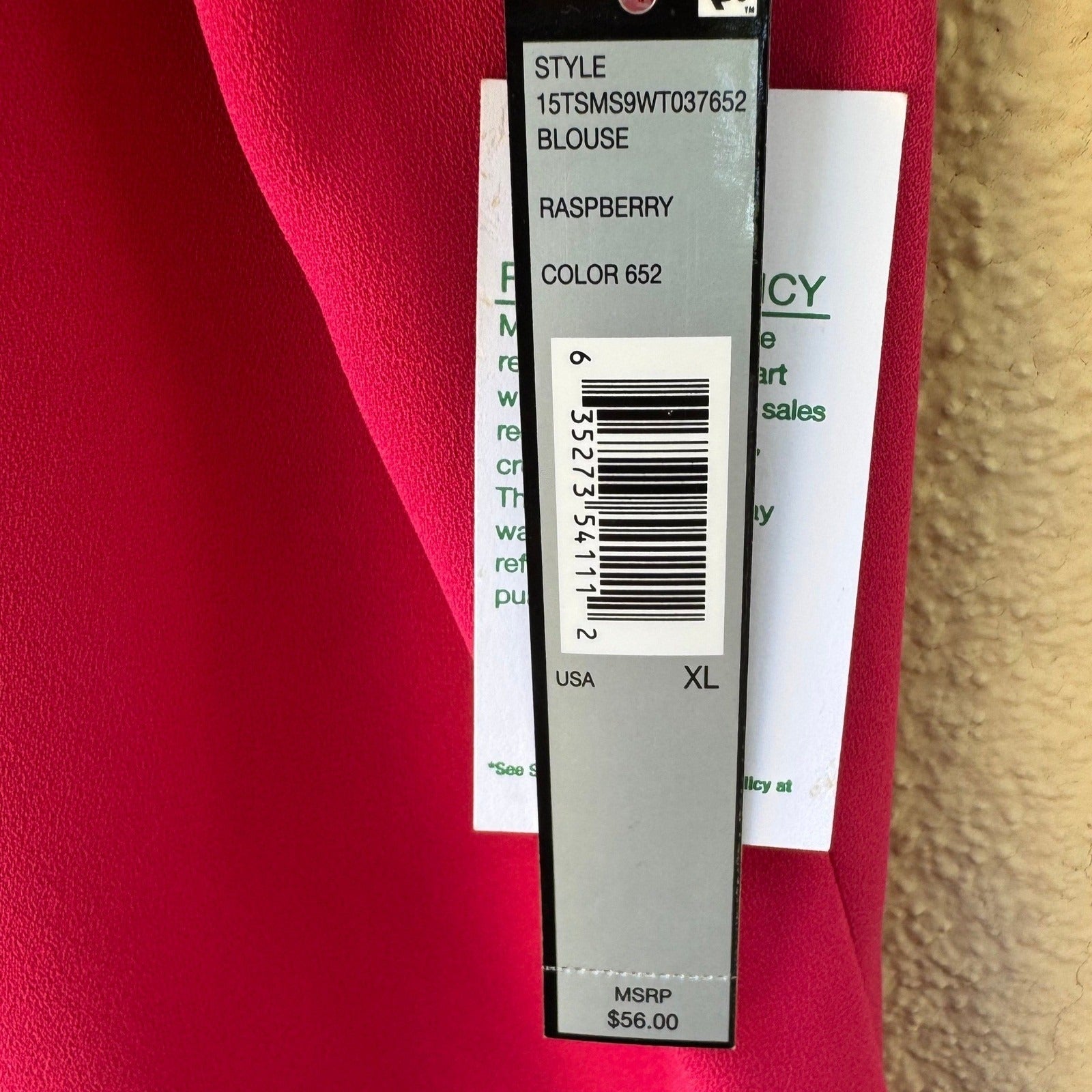 Tahari Arthur S Levine Professional Layering Pink Pleated Workwear Blouse XL NEW