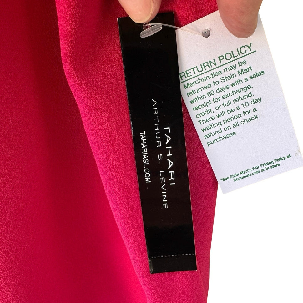 Tahari Arthur S Levine Professional Layering Pink Pleated Workwear Blouse XL NEW