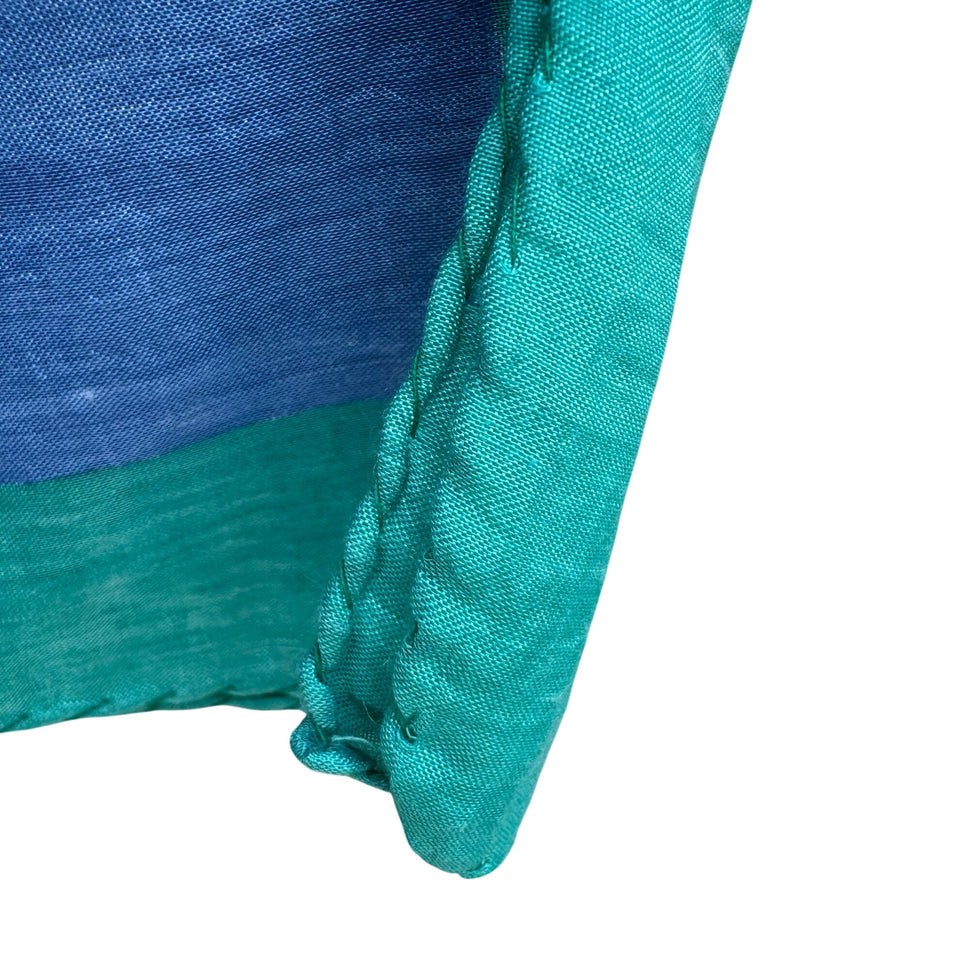 Pic N Save Vintage Hawaiian Square Floral Scarf Bold Yellow Pink Blue Green