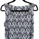 Switch Chicos Womens Black White Tribal Print Sleeveless Tank Top Blouse M Professional 3 image