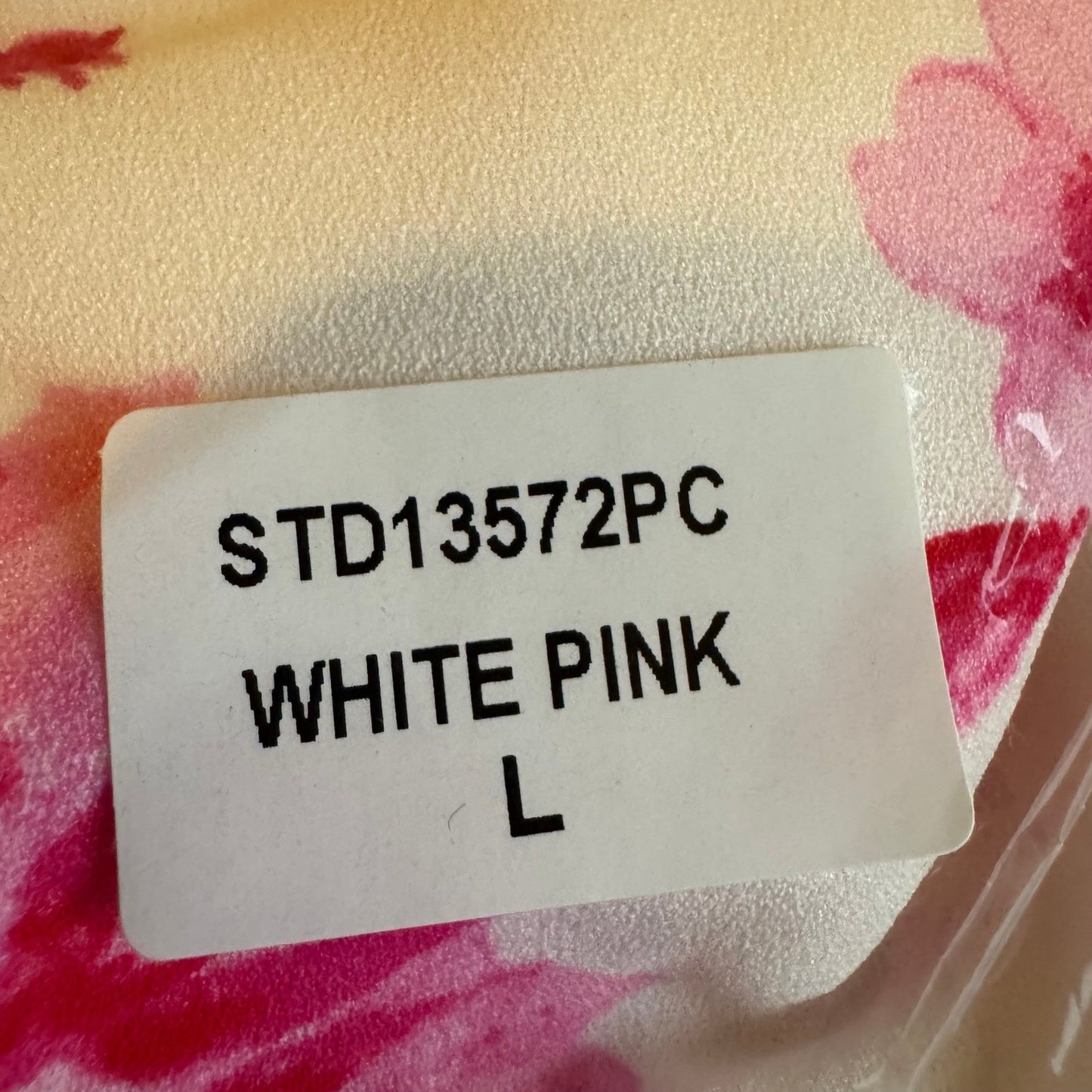 Sugarlips Pink Floral Long Balloon Sleeve Mini Dress White Tie Waist NWT Size L