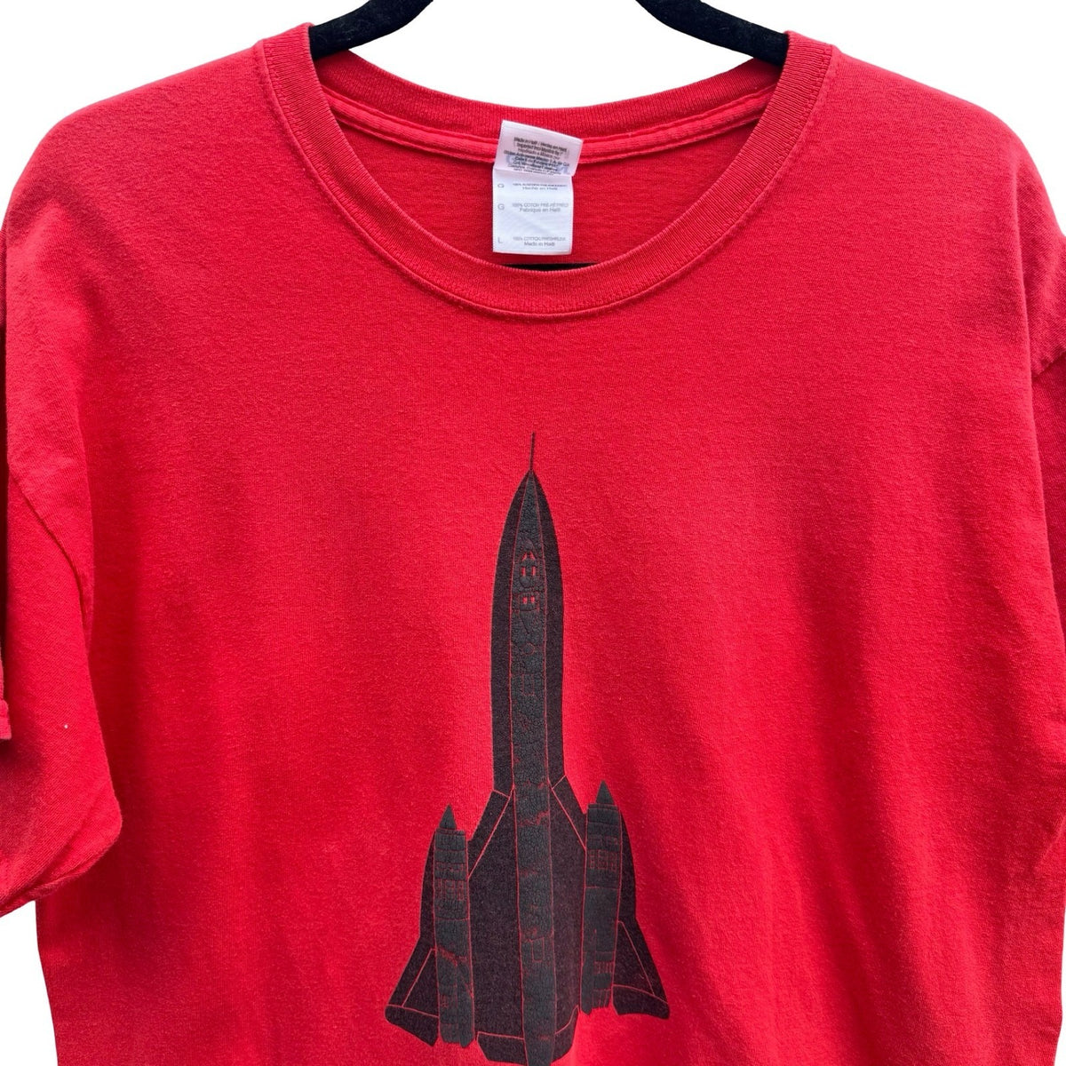 Gildan SR-71 Blackbird Sled Driver Aviation Air Force Military Graphic T-Shirt L