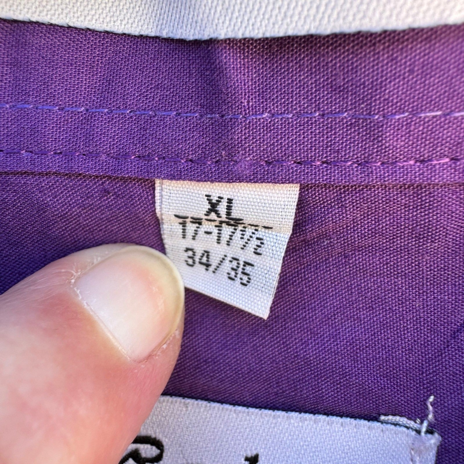 Berlioni Italy Vintage Business Professional Dress Shirt Purple Mens XL Office