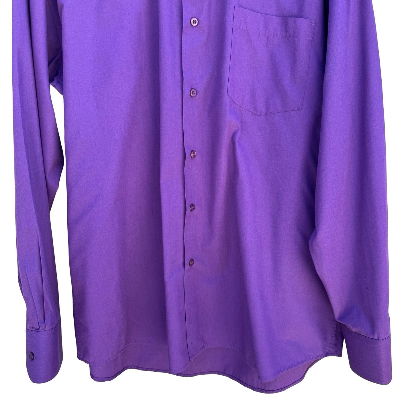 Berlioni Italy Vintage Business Professional Dress Shirt Purple Mens XL Office