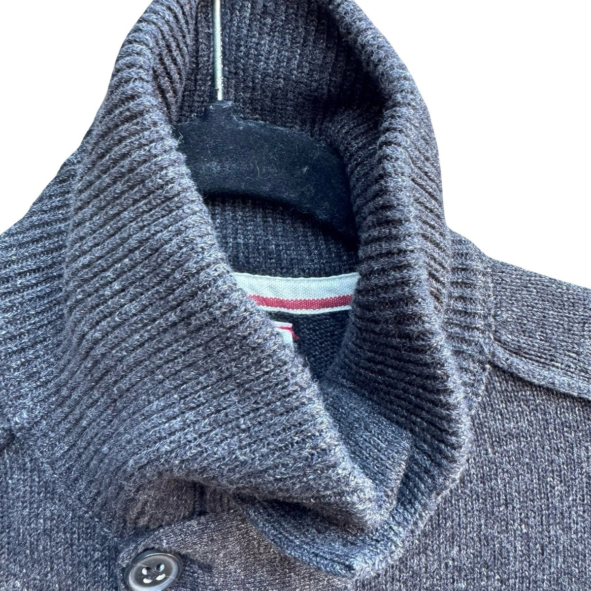 Banana Republic Heritage Military Utility Knit Cardigan Sweater Gray Mens M