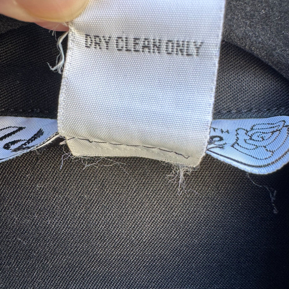 Adobe Rose Vintage Western Button-Up Shirt S Black Geometric Embroidery Studs S