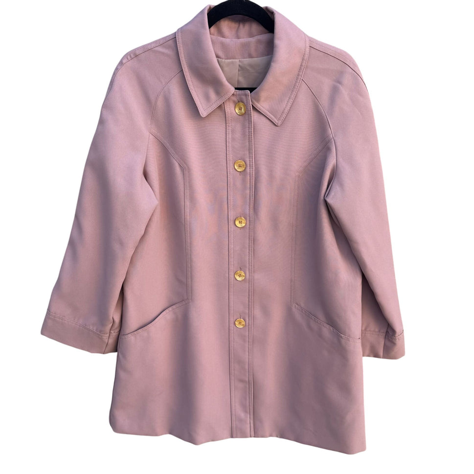 Forecaster Vintage 60s 70s Pink Preppy Union-Made Coat Jacket Rain Coat Trench