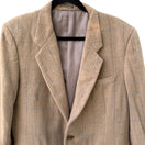 Switch Phillipe Gabriel Designer Collection Vintage Mens Wool Taupe Plaid Blazer Jacket 42R 2 image