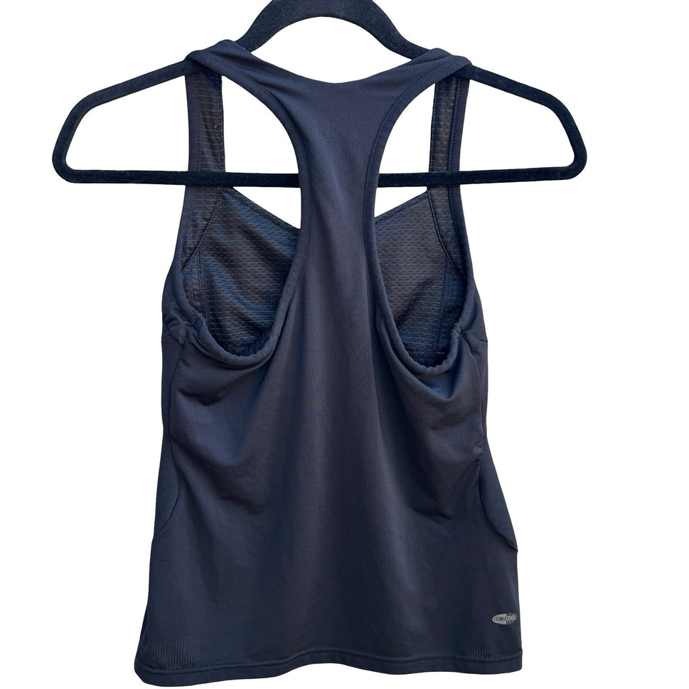 Adidas ClimaCool Activewear Racerback Tank Top Black Built-in Bra Mesh AF5001 S