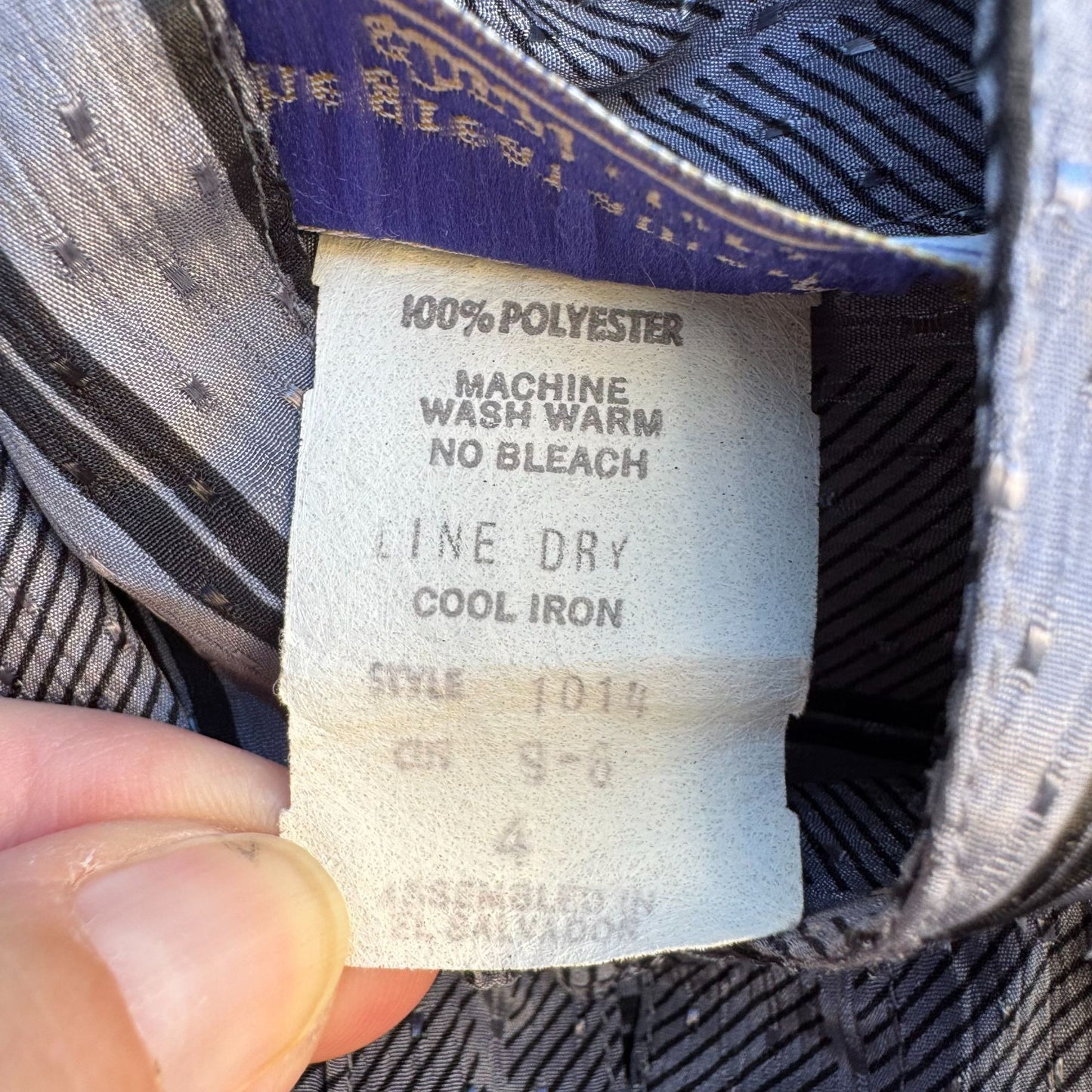 The Great American Short Story Vintage 70s Gray Striped Bow Puff Sleeve Blouse M