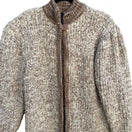 Switch Monto par le Chois Vintage Brown Cream Marled Knit Longline Cardigan Sweater S 3 image