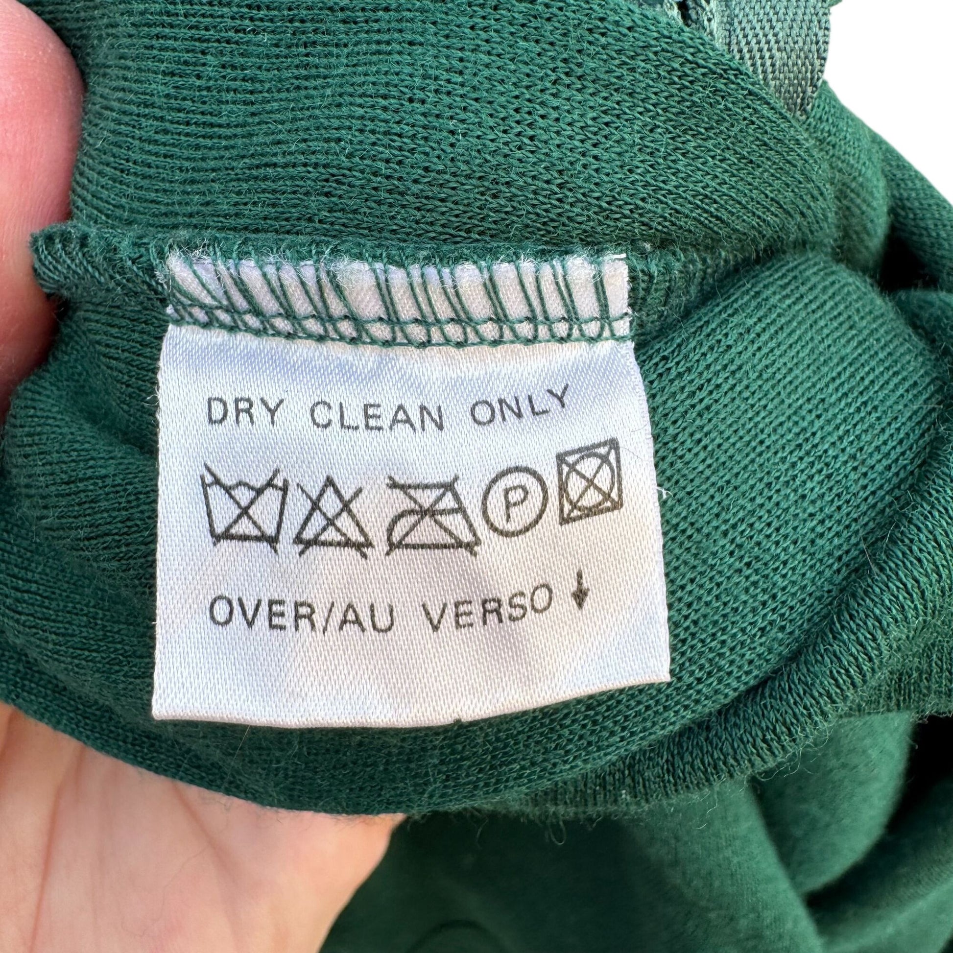 Liz Claiborne Vintage Womens Petite XS Green Mockneck Sweater Dress Wool Blend