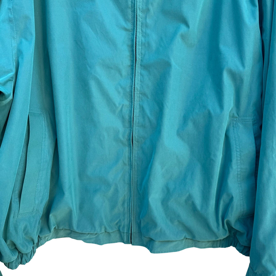 Claiborne Vintage 90s Mens 3X Teal Lightweight Microfiber Full-Zip Jacket Golf