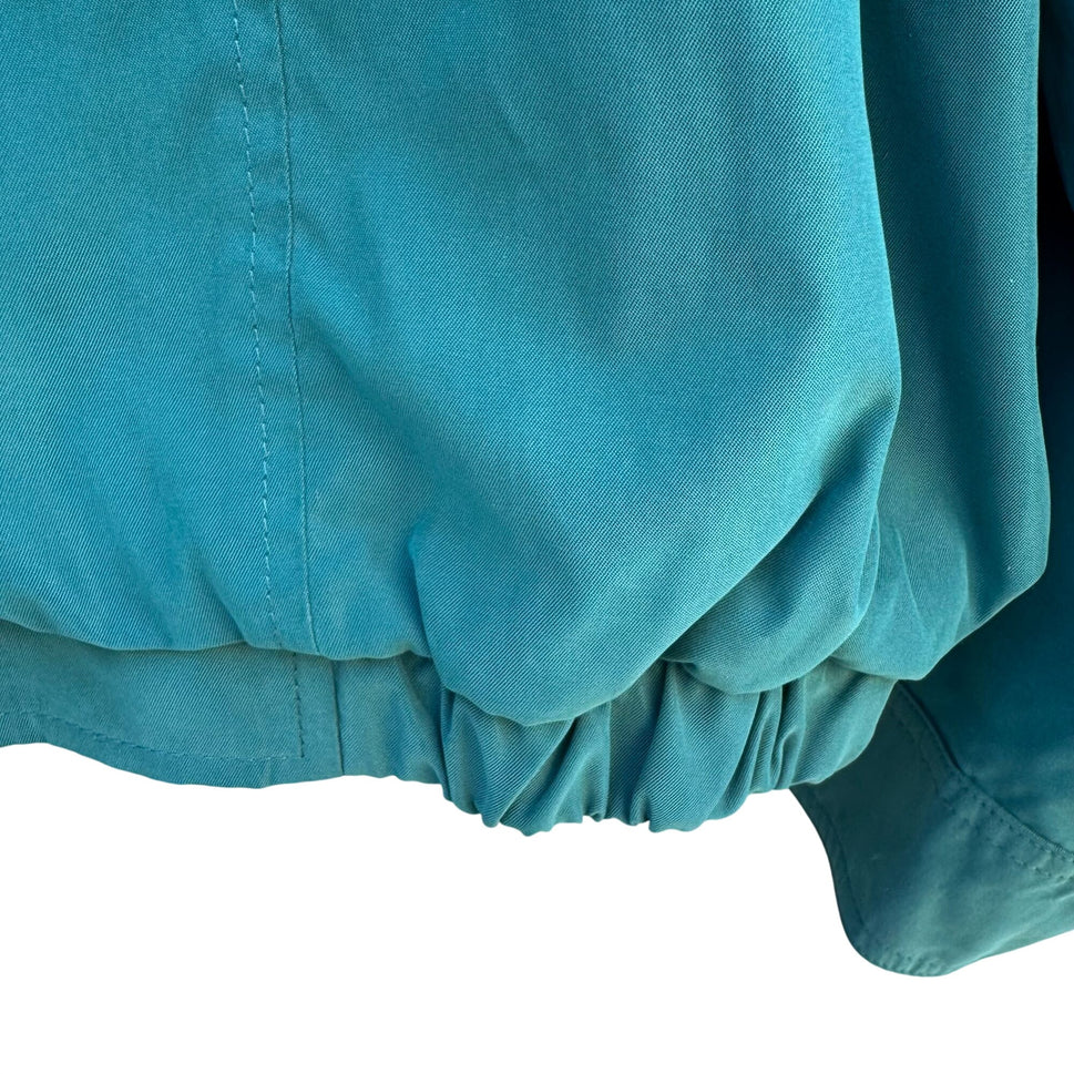 Claiborne Vintage 90s Mens 3X Teal Lightweight Microfiber Full-Zip Jacket Golf