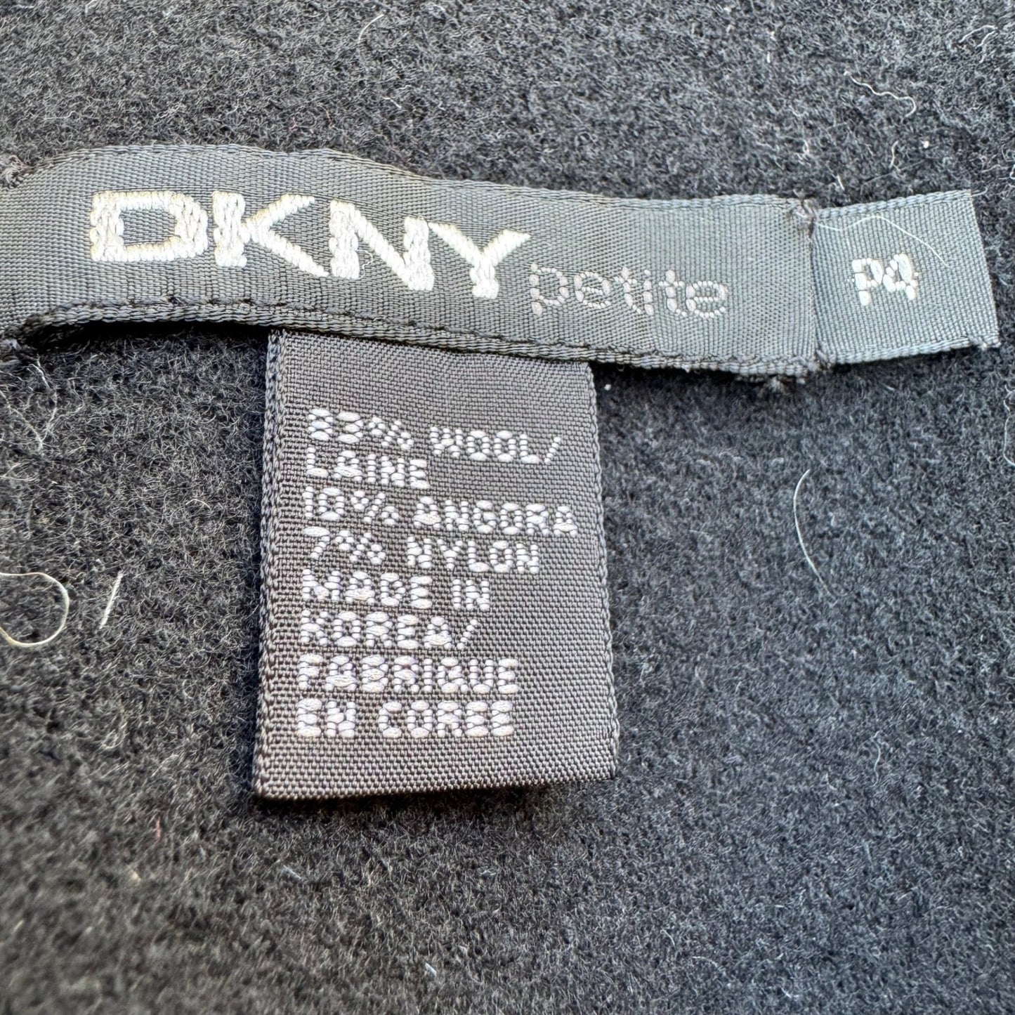 DKNY Y2K 90s MInimalist Quiet Luxury Wool Angora Mini Skirt Seam Detail Black 4