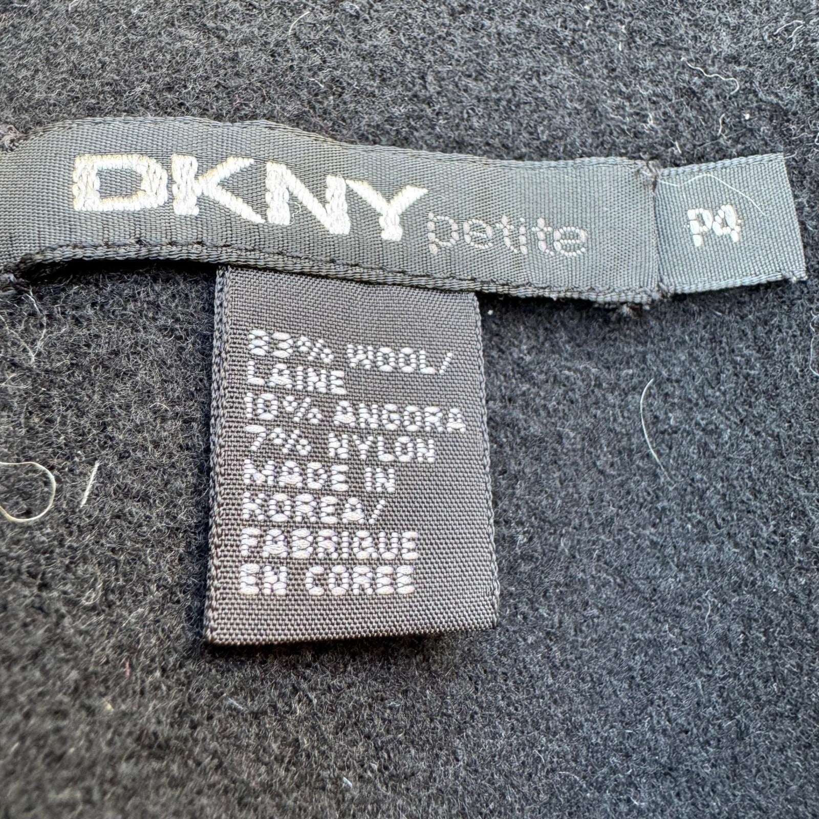 DKNY Y2K 90s MInimalist Quiet Luxury Wool Angora Mini Skirt Seam Detail Black 4