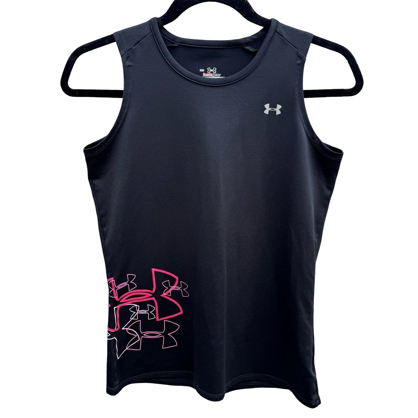 Under Armour HeatGear Gym Workout Compression Activewear Tank XS Sleeveless Gym