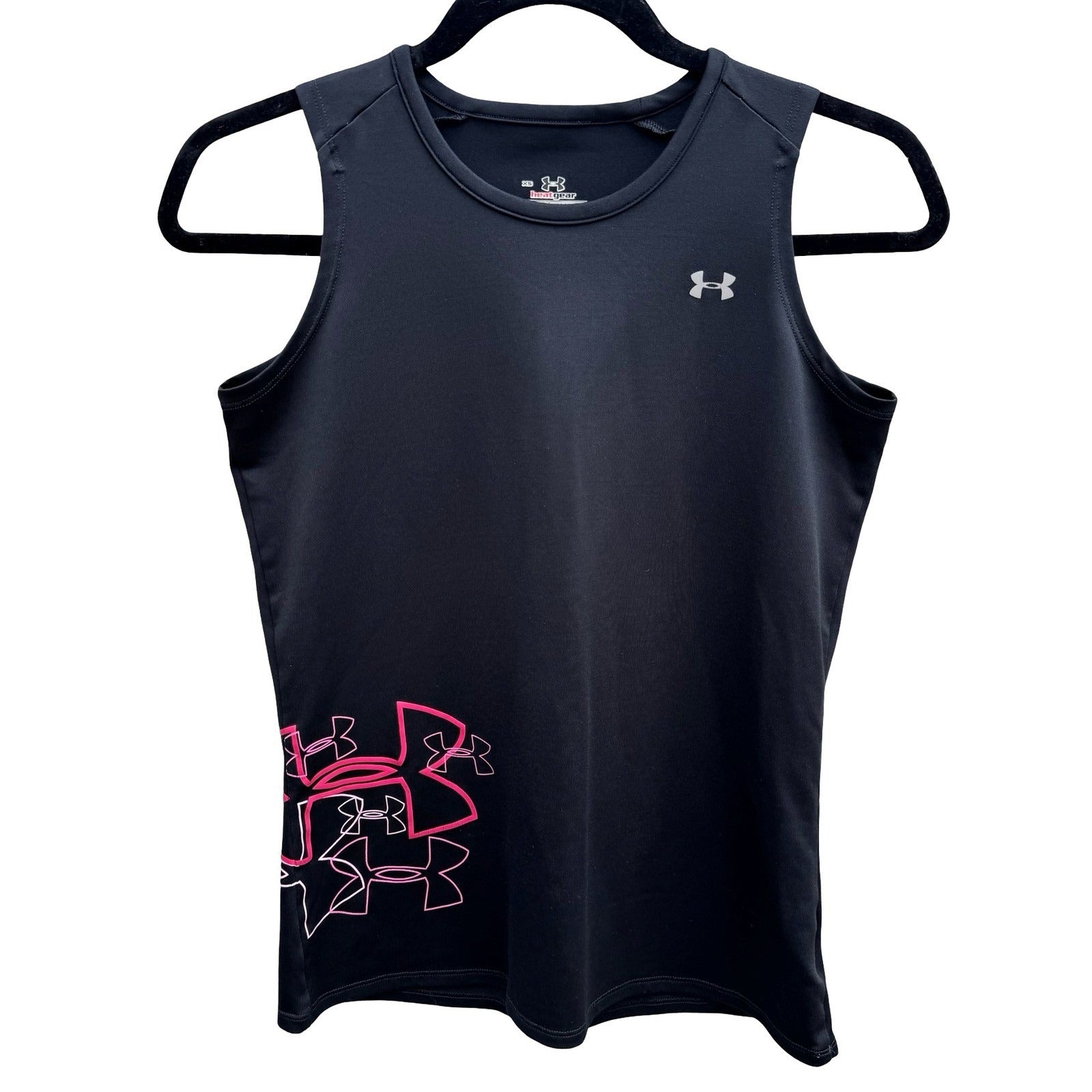 Under Armour HeatGear Gym Workout Compression Activewear Tank XS Sleeveless Gym