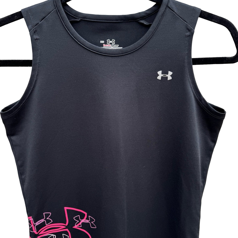 Under Armour HeatGear Gym Workout Compression Activewear Tank XS Sleeveless Gym