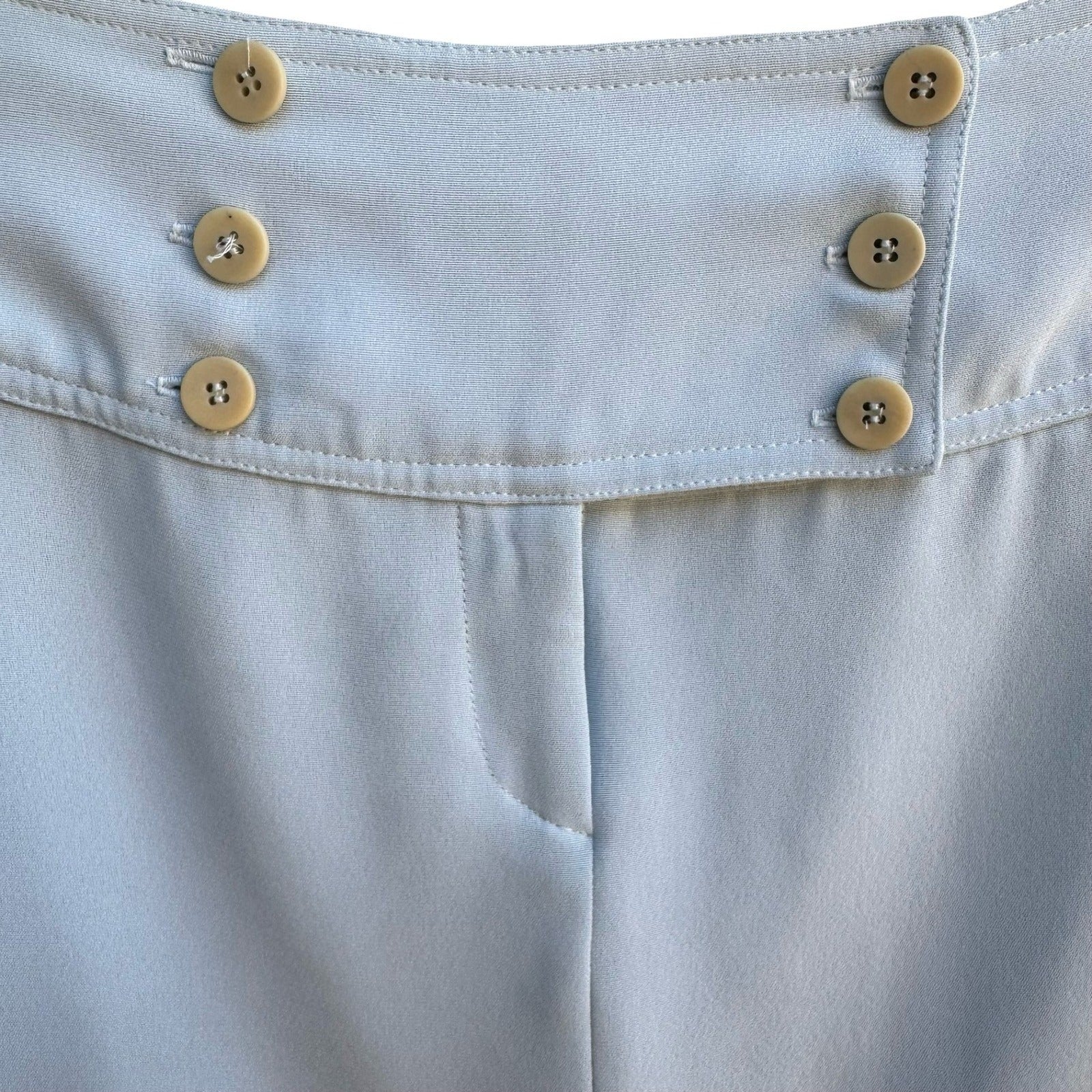 Parallel Y2K 90s Coquette Preppy Pastel Blue Sailor Button Micro Mini Skirt 6