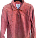 Switch Cervelle Vintage 90s Suede Leather Western Boho Coastal Cowgirl Jacket Pink L 3 image