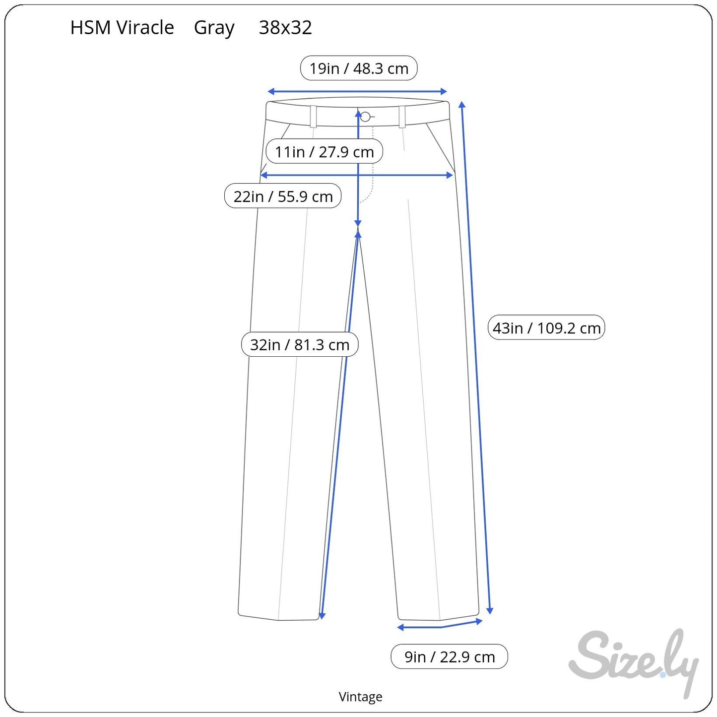Hart Schaffner & Marx Viracle Vintage Gray Wool Mens Flat Front Dress Pant 38x32