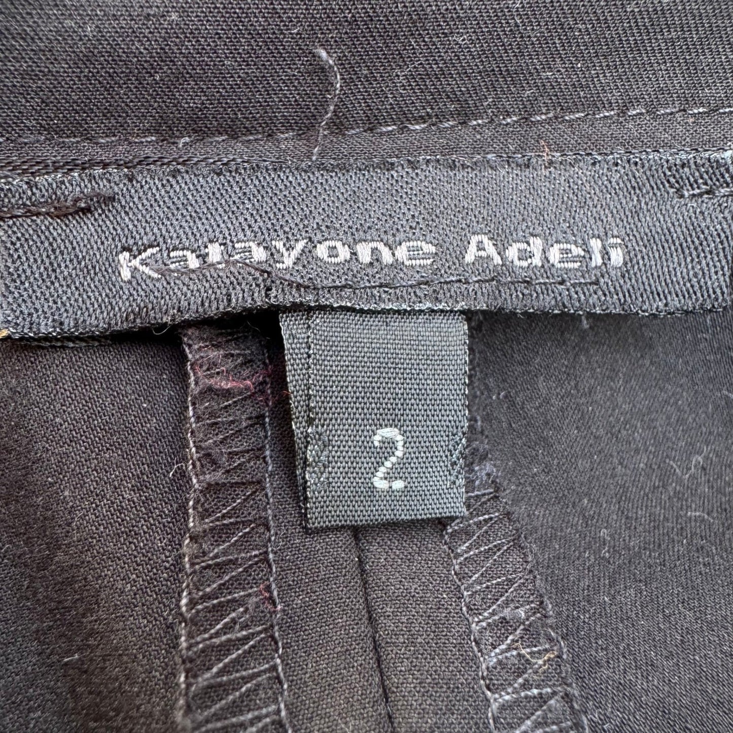 Katayone Adeli Vintage Y2K 90s Minimalist Quiet Luxury Goth Black Pencil Skirt 2