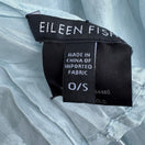 Switch Eileen Fisher 100% Silk Coastal Minimalist Crinkle Beaded Scarf Wrap Pastel Blue 2 image