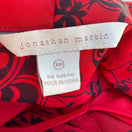 Switch Jonathan Martin Whimisigoth Dark Floral Paisley Sheer Midi Dress Red Womens 10 2 image