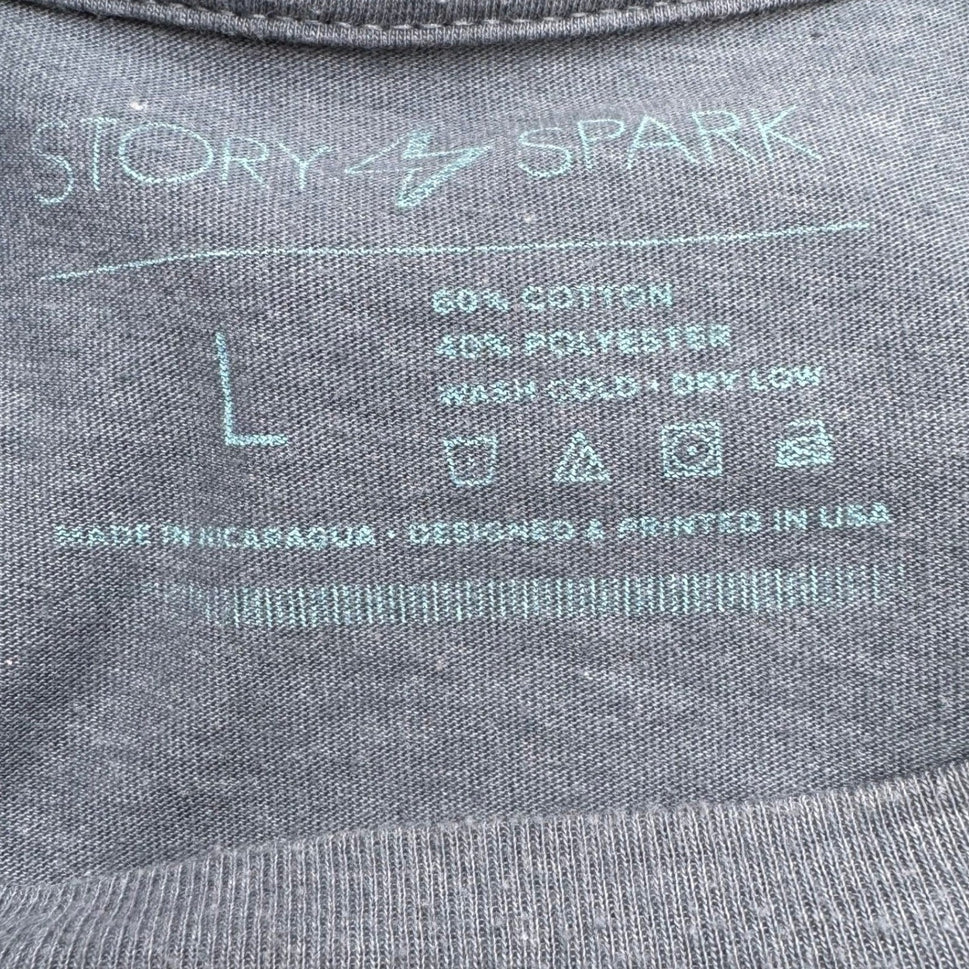 Story Spark Robot Unicycle Techwear Geek Chic Robot Graphic T-Shirt Mens Gray L