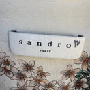 Switch Sandro Paris Silk Resortwear Tropical Hibiscus Boho Beachy Luxury Shirt Womens L 2 image