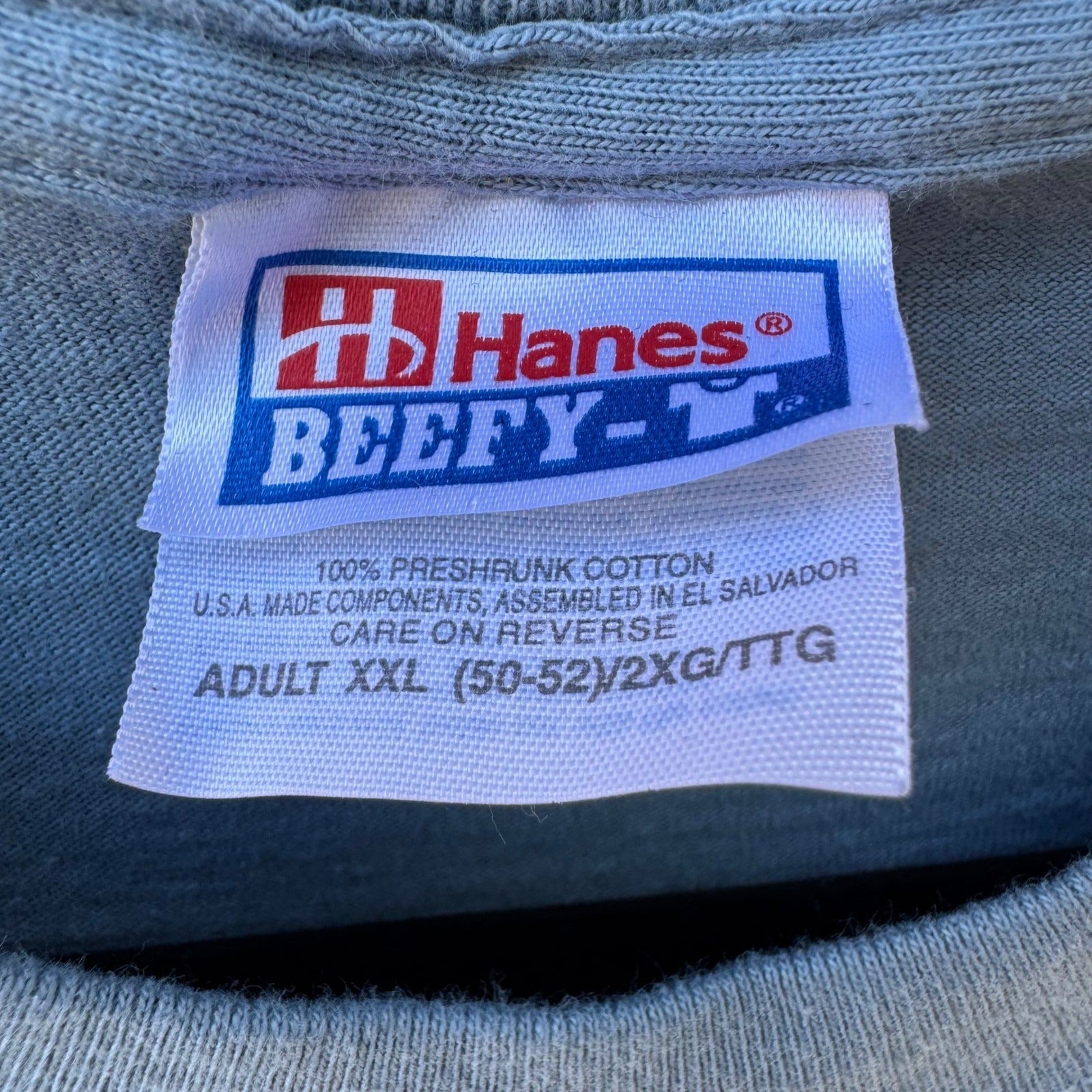 Hanes Beefy-T Mens XXL Blue LA Police Celebrity Golf Tournament Graphic T-Shirt